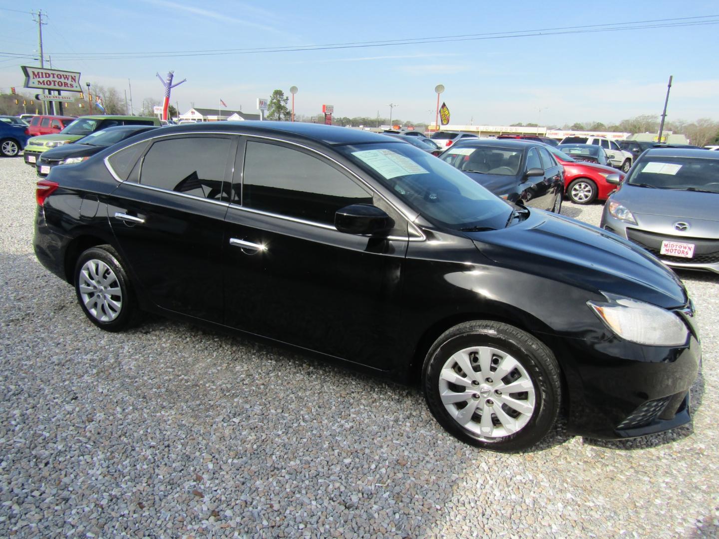 2019 Black /Gray Nissan Sentra S CVT (3N1AB7AP3KY) with an 1.8L L4 SFI DOHC 16V engine, Automatic transmission, located at 15016 S Hwy 231, Midland City, AL, 36350, (334) 983-3001, 31.306210, -85.495277 - Photo#0